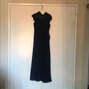Long and beautiful navy blue Rachel Zoe dress